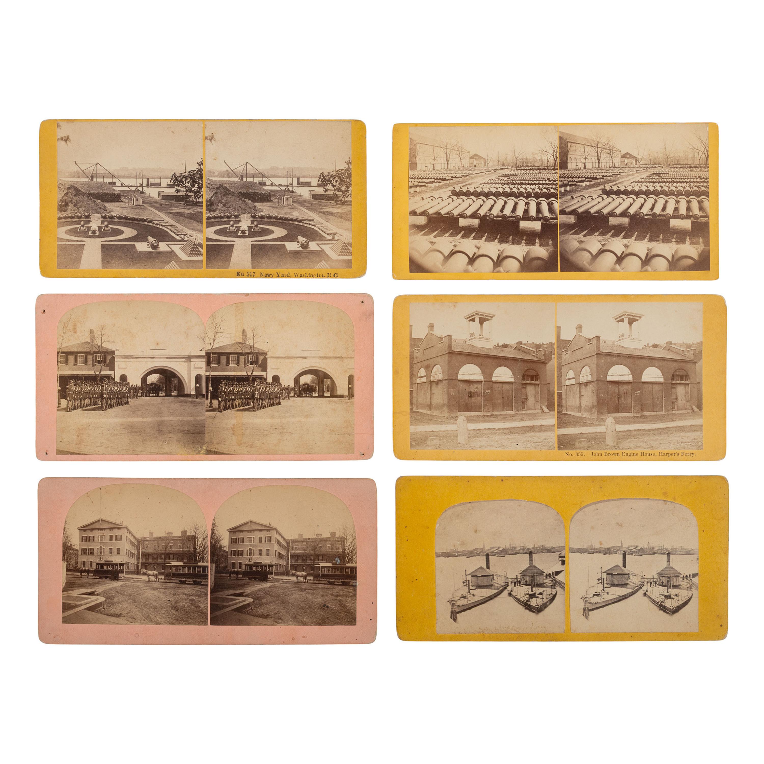 [Early Photography] Group of 110 Stereoviews of Washington, DC, and Boston, incl. Landmarks and Monuments