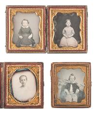[EARLY PHOTOGRAPHY]. 30 daguerreotypes of children in sixth plate cases.