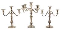 A Pair of Silver-plate Candelabra
