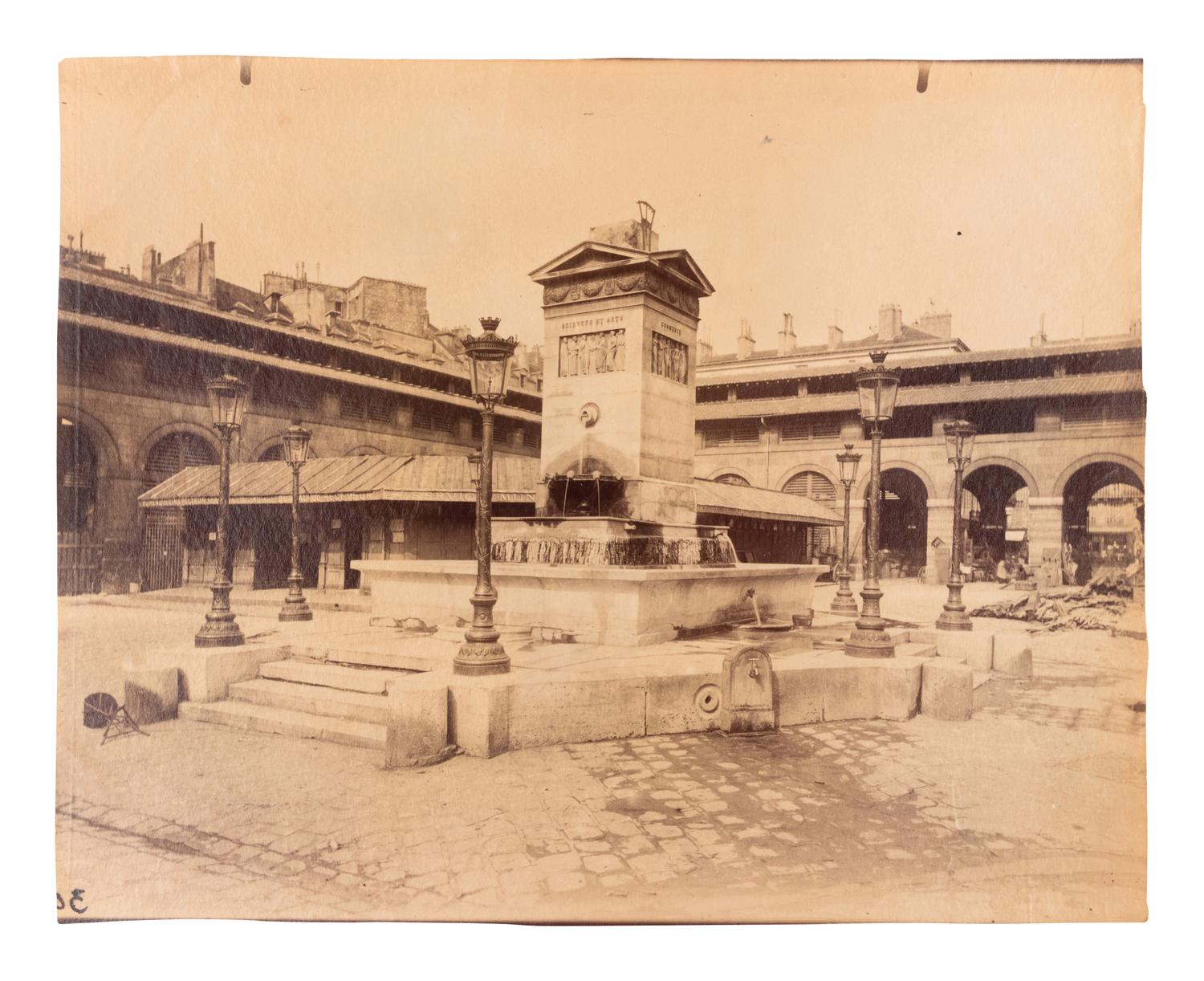 A group of three photographs ( Marché Saint-Germain , circa 1900s; 58 Quai des Orfèvres [balcon] , circa 1900s; Balcon, quai Béthune 24 , 1908)