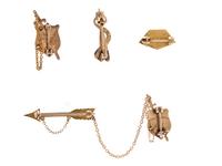 COLLECTION OF YELLOW GOLD GREEK PINS