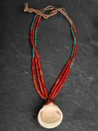 Pueblo Inlaid Spiny Oyster Shell Necklace