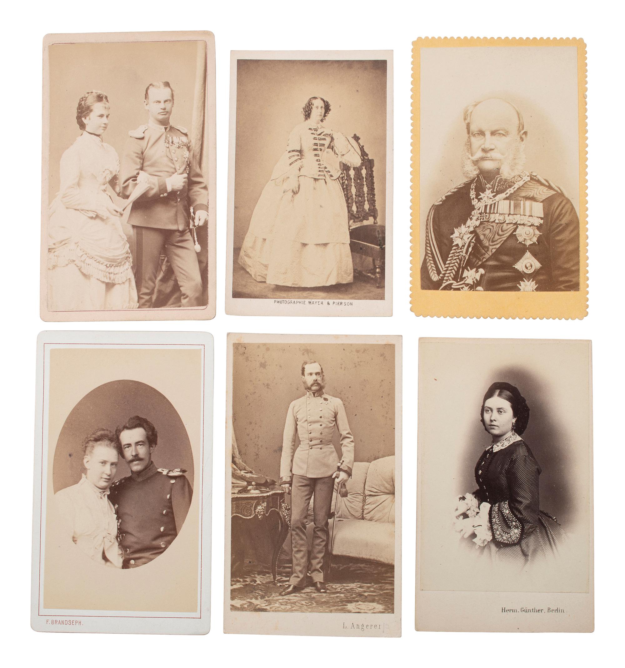 [EARLY PHOTOGRAPHY]. Extensive collection of international CDVs, many featuring royalty.