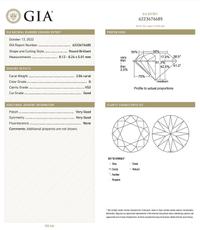 2.06 CARAT ROUND BRILLIANT CUT DIAMOND