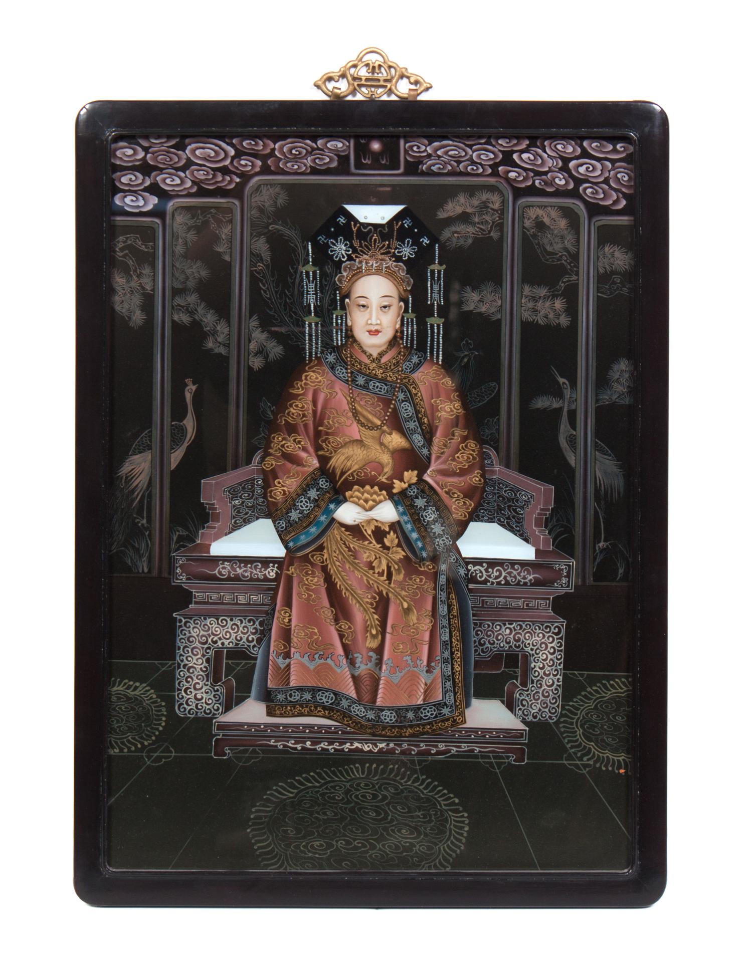 Three Painted Plaques Each 21 3/4 x 15 1/2 inches.