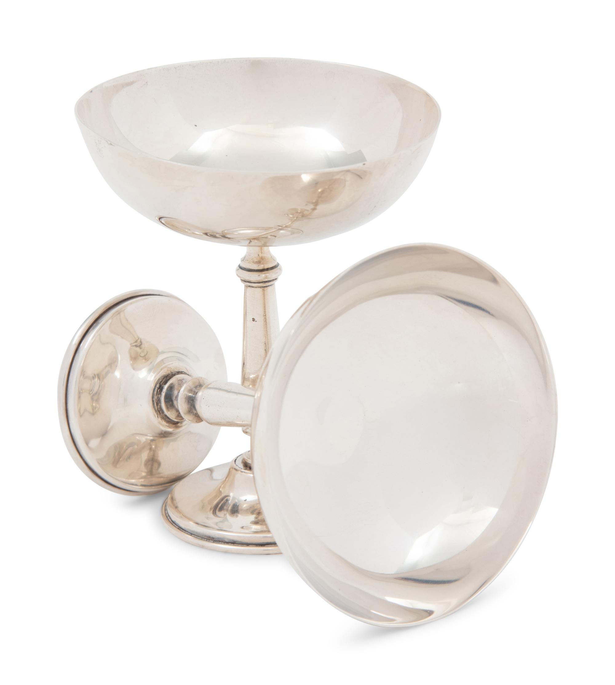 A Set of Sixteen Mexican Silver Sorbet Dishes