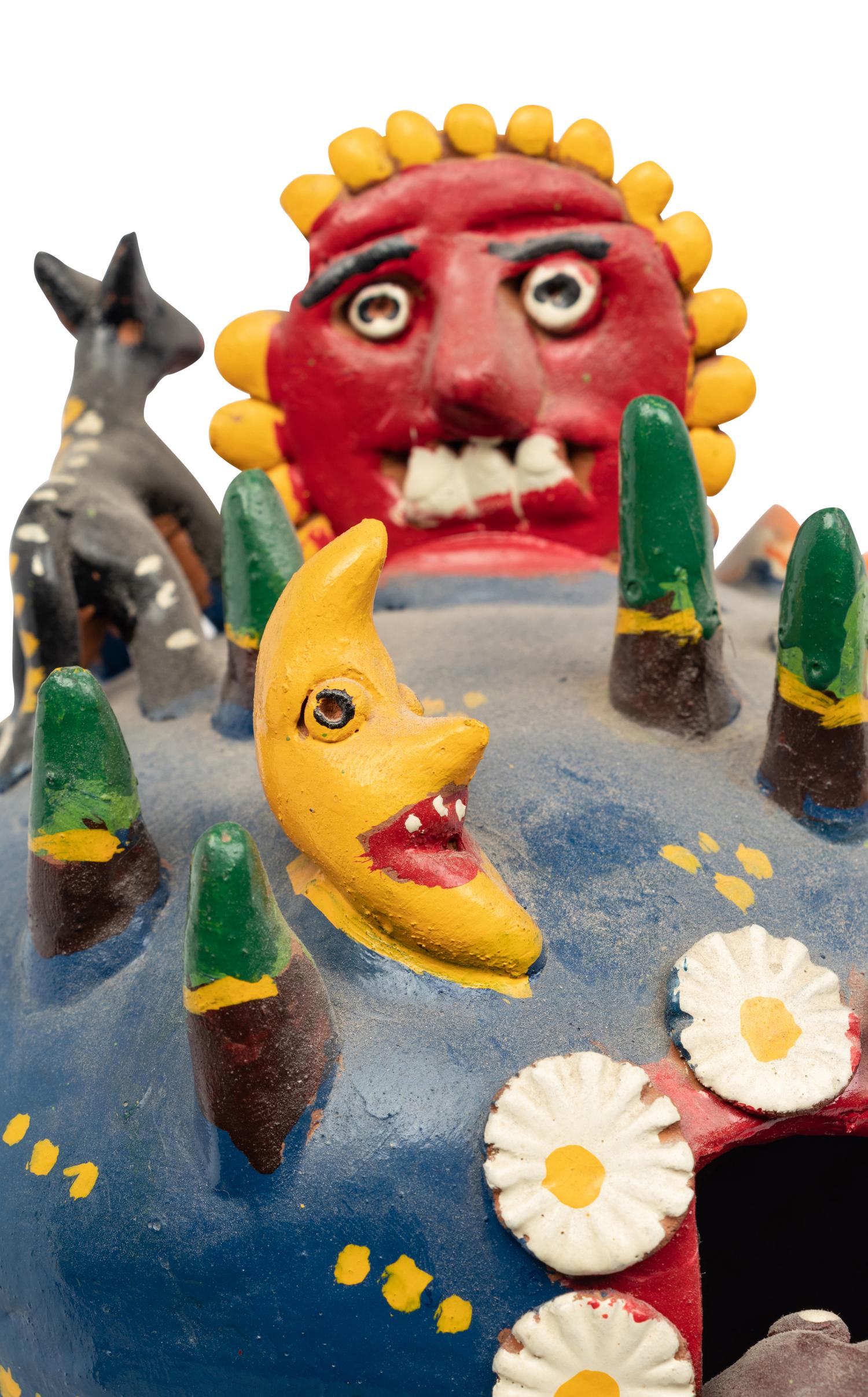 An Ocumichu Figural Ceramic Group
