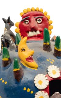 An Ocumichu Figural Ceramic Group