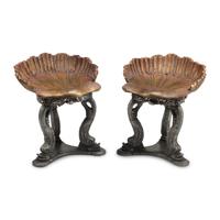 A Pair of Italian "Grotto" Style Stools