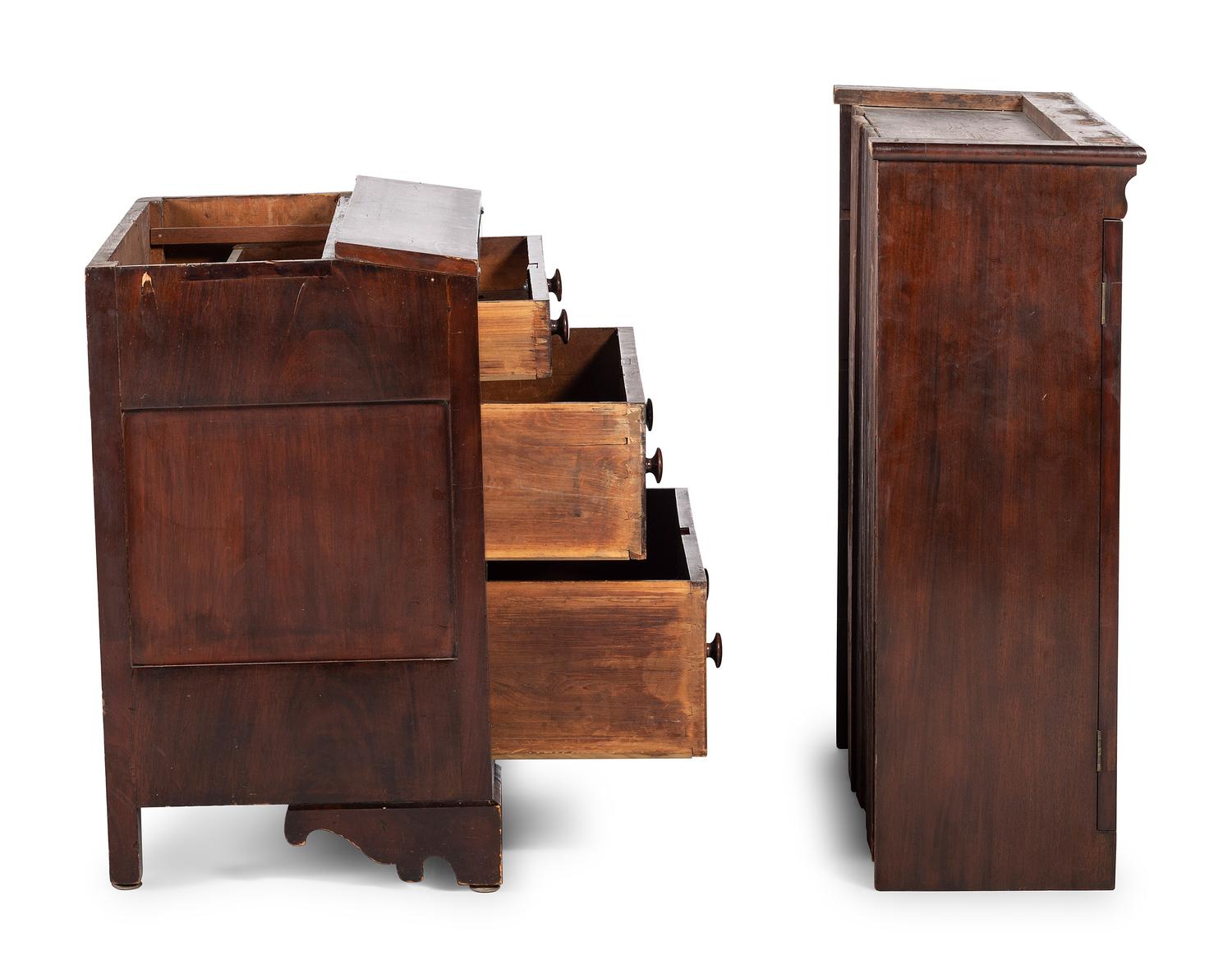 A Classical Mahogany Secretary Bookcase