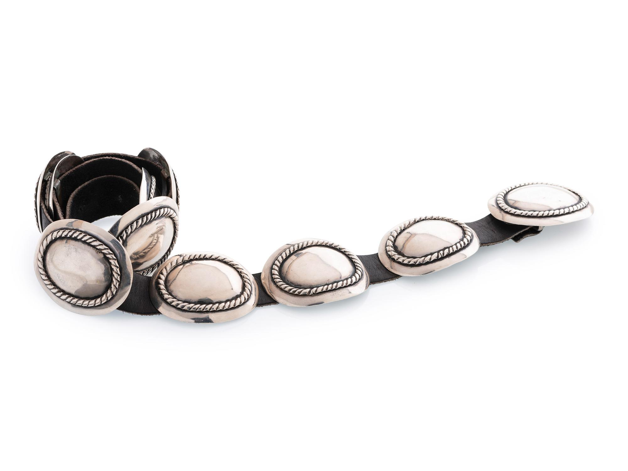 Southwestern-style Silver Concha Belt