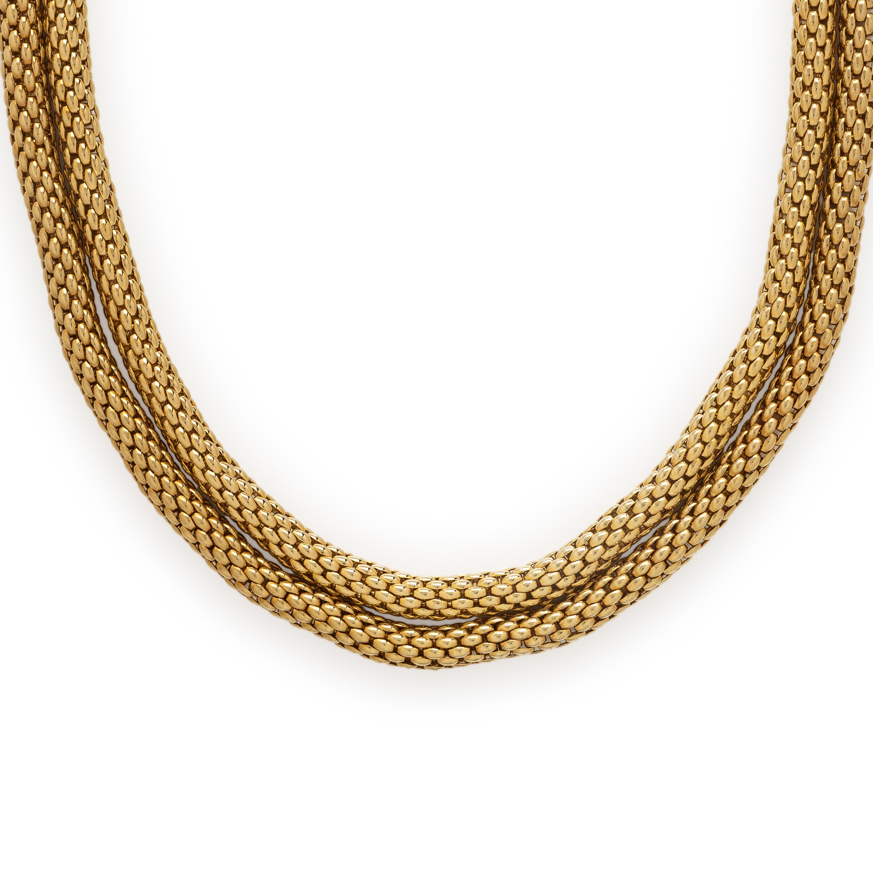 Fope, Collection of Yellow Gold Convertible Necklaces and Bracelet