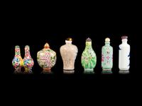Six Chinese Porcelain Snuff Bottles