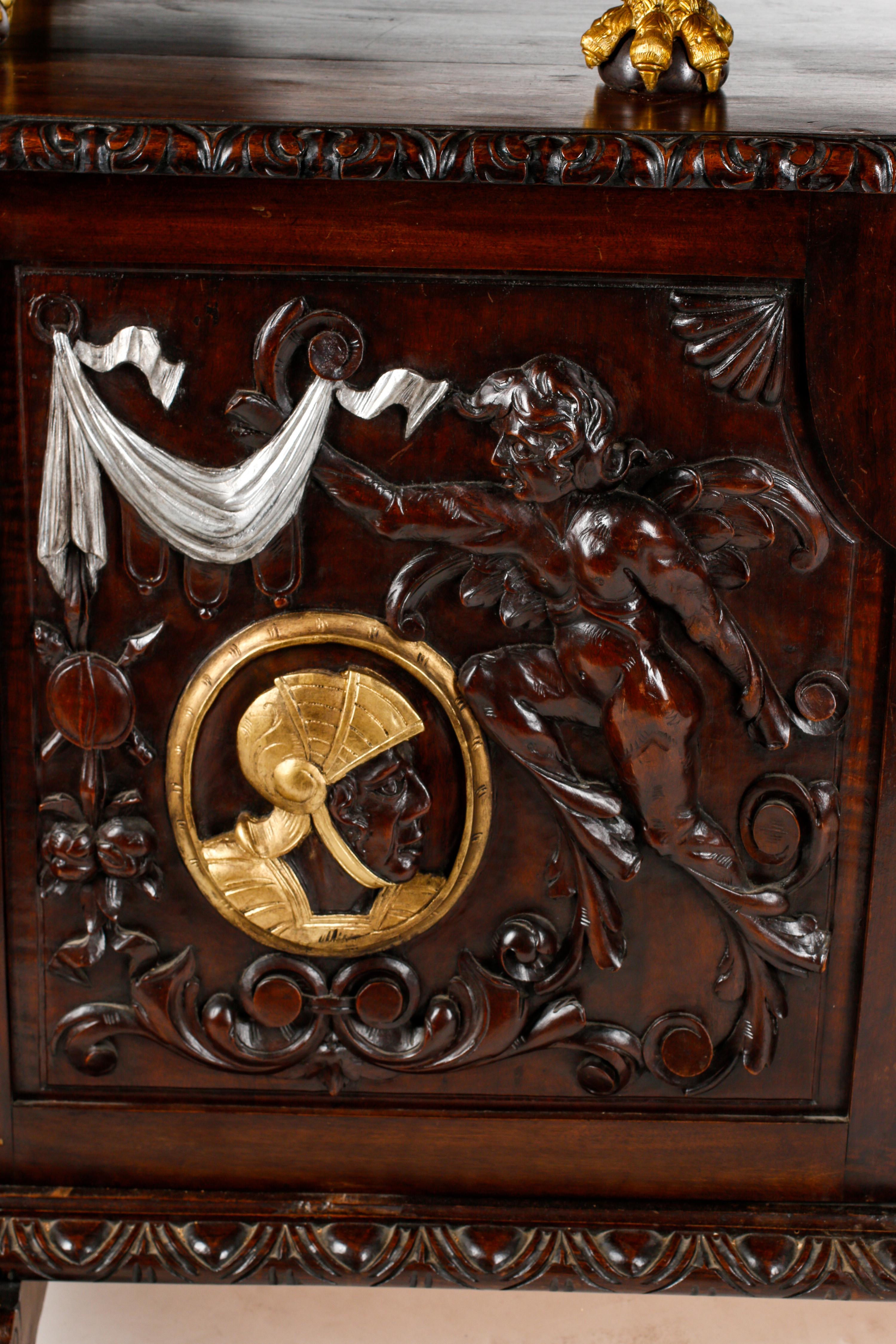 An Italian Renaissance Style Semiprecious Stone-Inlaid Collector's Cabinet on Stand