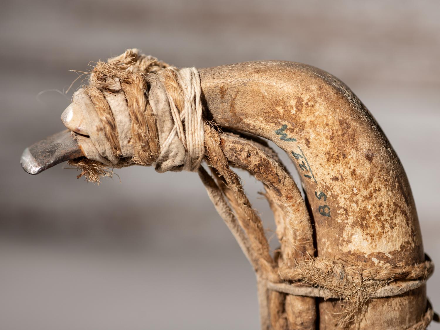 Plains Elk Horn Hide Flesher, with Tally Marks