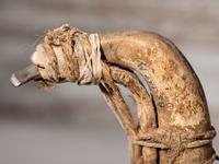 Plains Elk Horn Hide Flesher, with Tally Marks