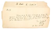 CLAY, HENRY. ALS, 1/2 page, November 10, 1826.