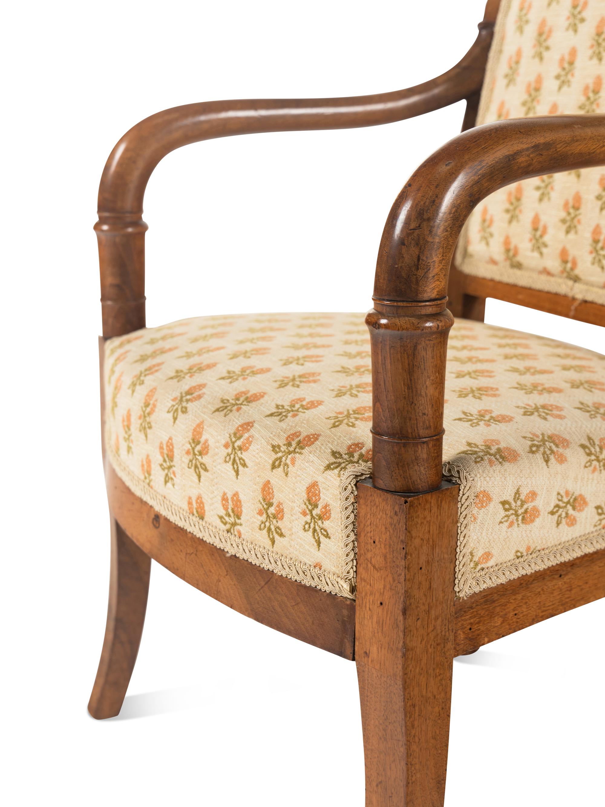 A Pair of Empire Fruitwood Armchairs