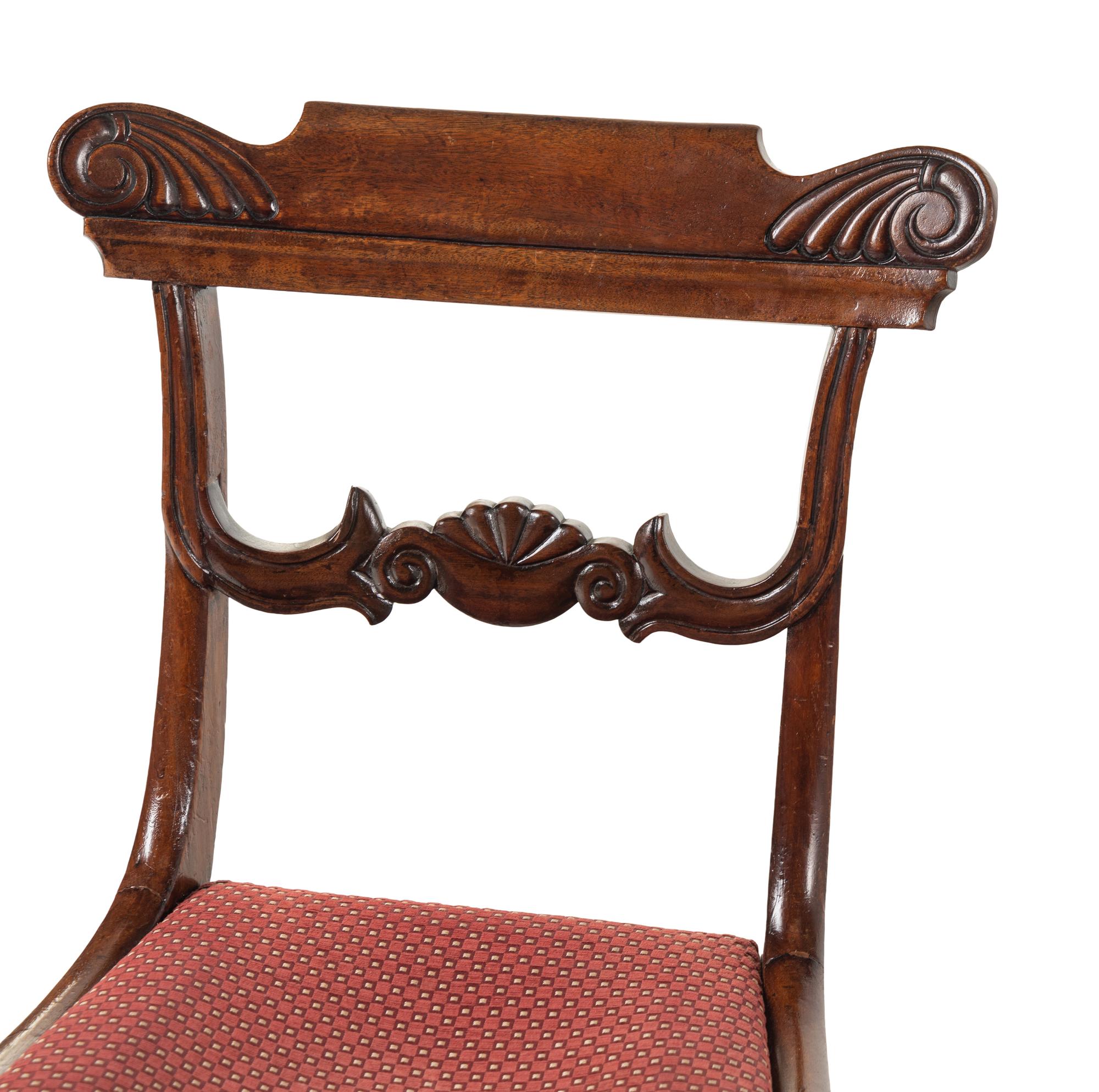 A Pair of William IV Mahogany side chairs