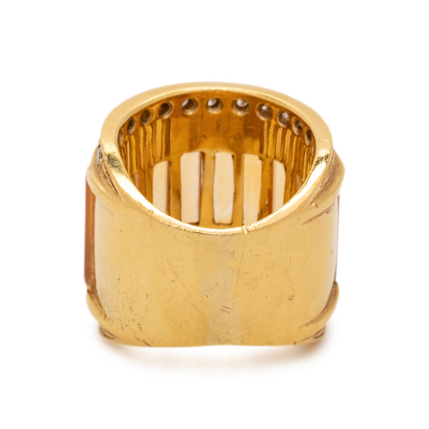 CITRINE AND DIAMOND RING