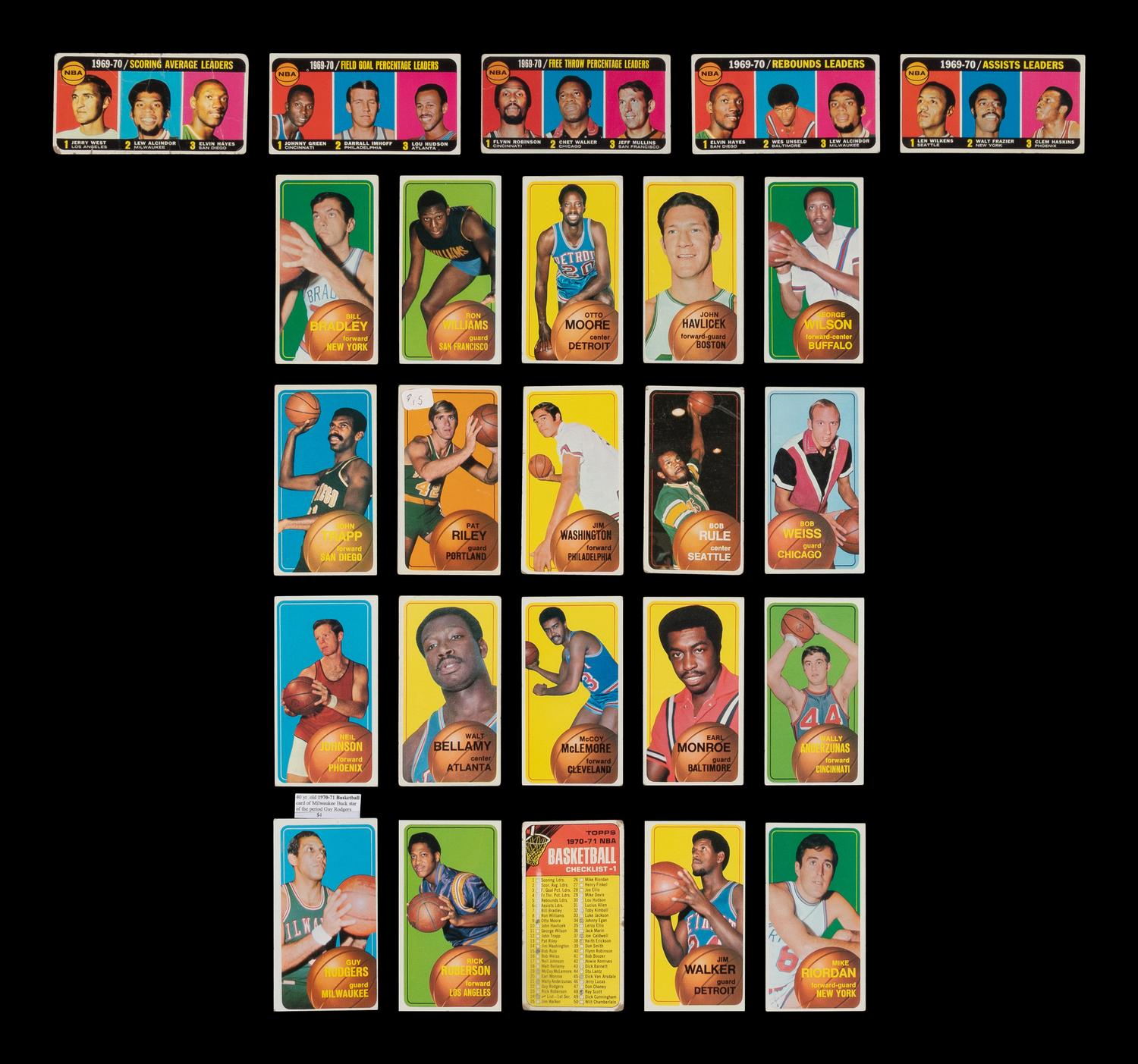 A Near Set of 1970-71 Topps Basketball Cards (172/175)
