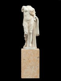 An Italian Carved Marble Torso of a Woman