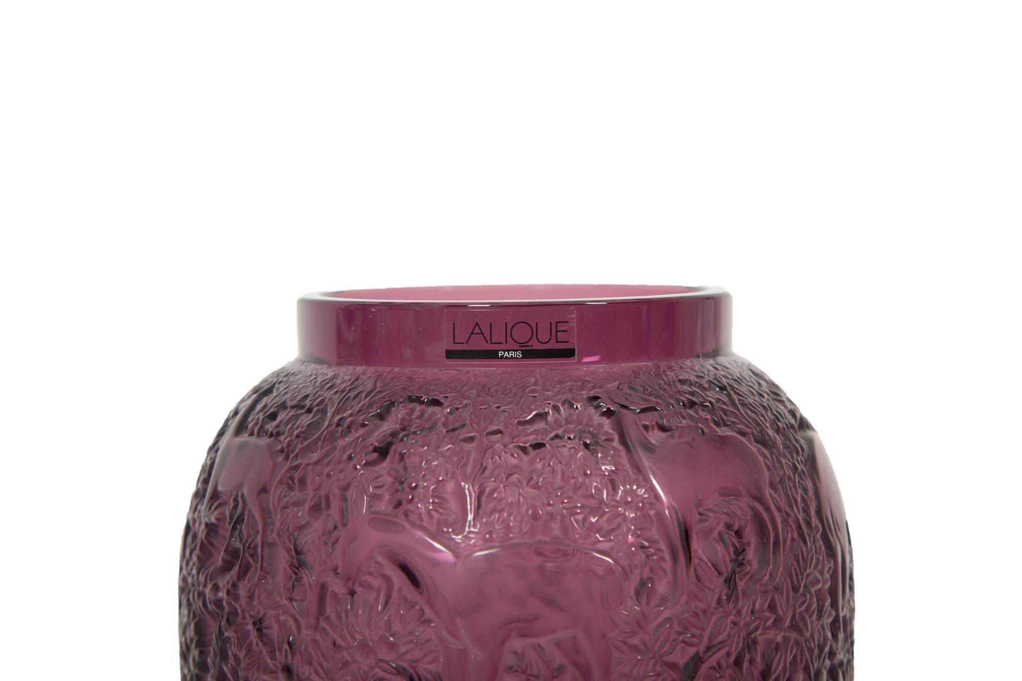 A Rene Lalique Biches Vase
