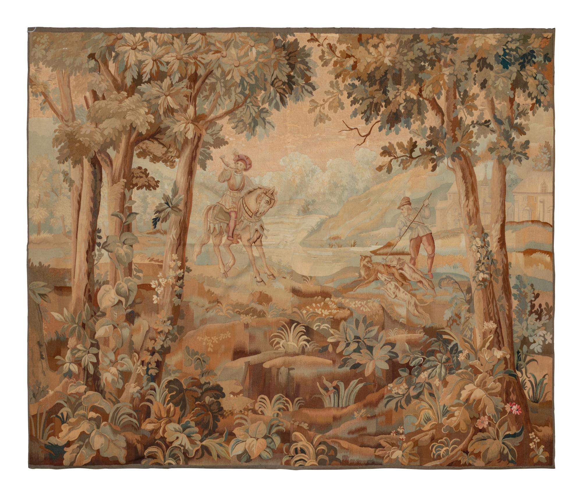 A French Hunting Tapestry — 19TH CENTURY