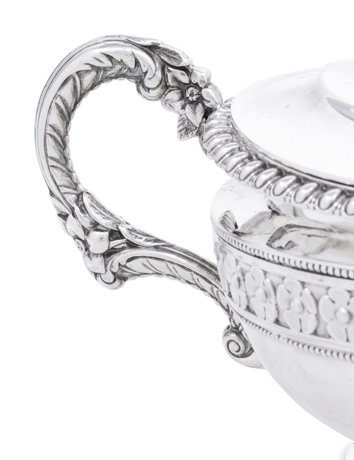 A George III/IV Silver Four-Piece Tea Service