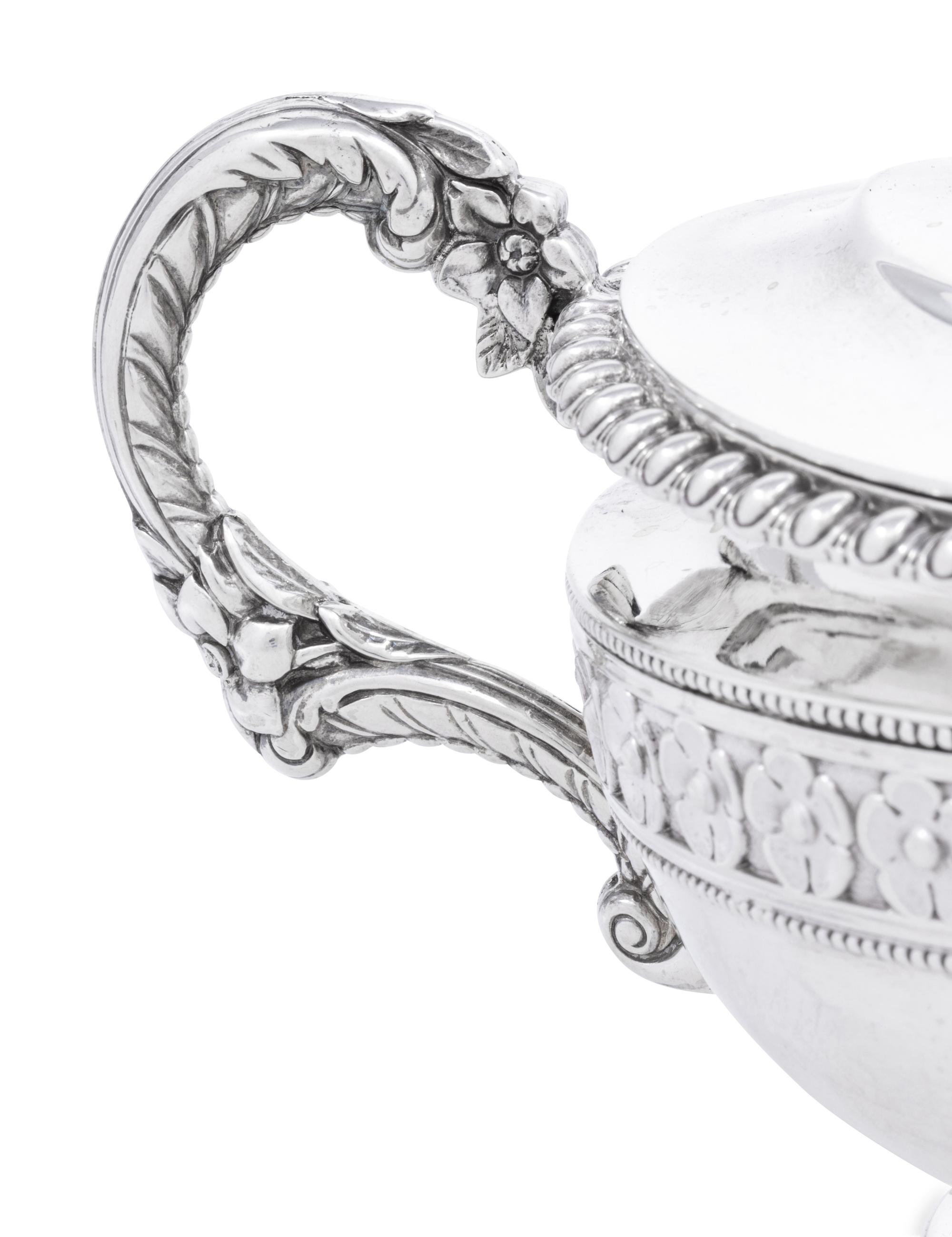 A George III/IV Silver Four-Piece Tea Service