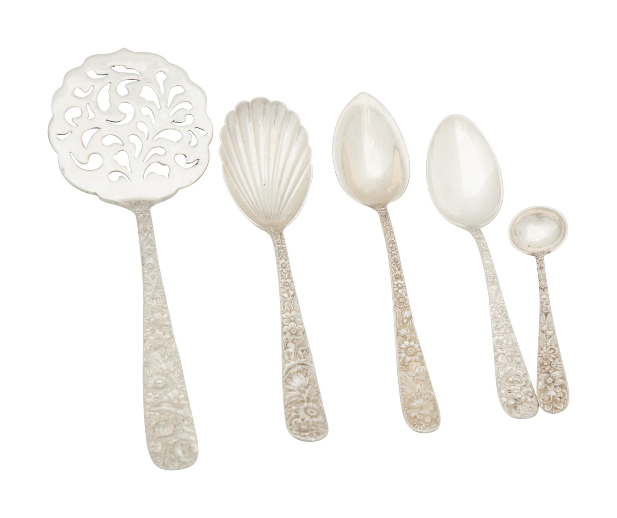 An Assembled American Silver Flatware Service