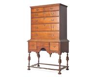 A William and Mary Maple High Chest