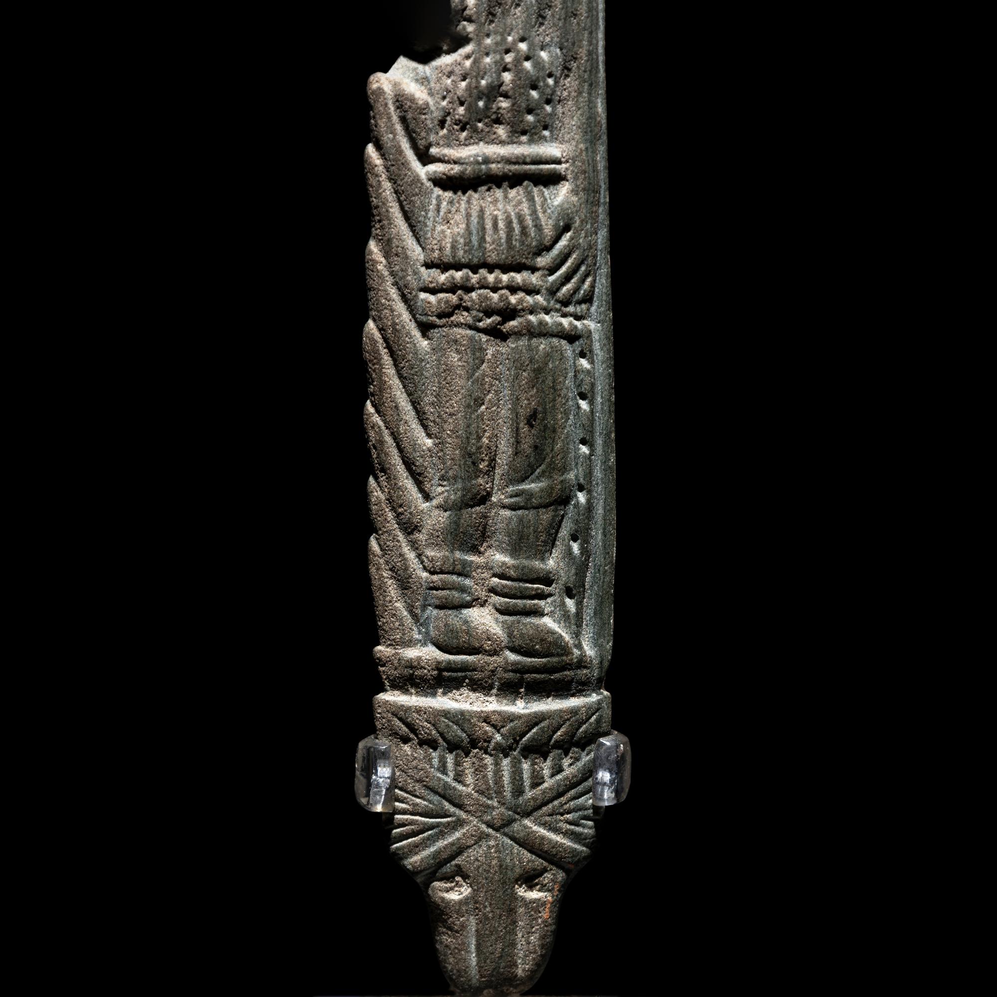 A Parthian or Roman Flint Carved Knife Handle
