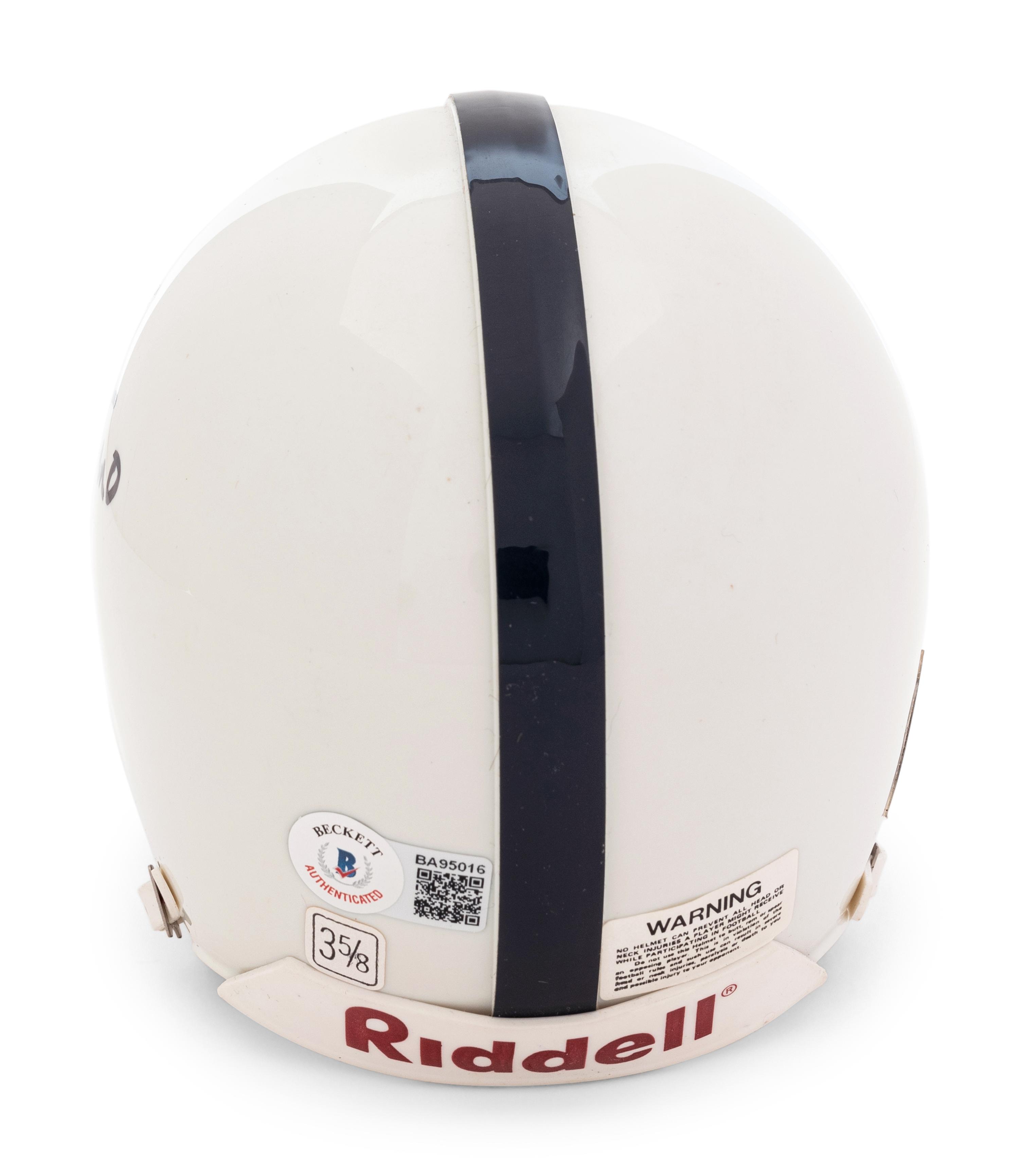 A Joe Paterno Signed Autograph Penn State Mini Football Helmet (BAS Beckett Authentication Services Certified),