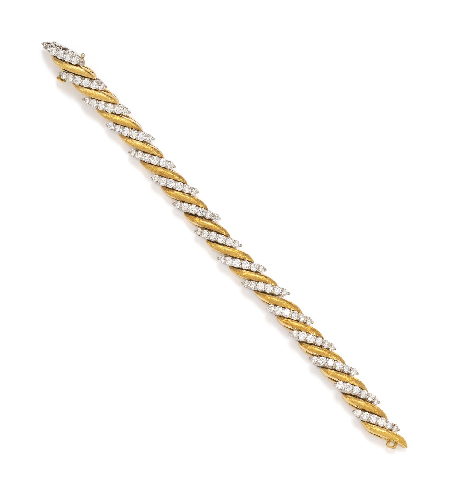 BICOLOR GOLD AND DIAMOND BRACELET
