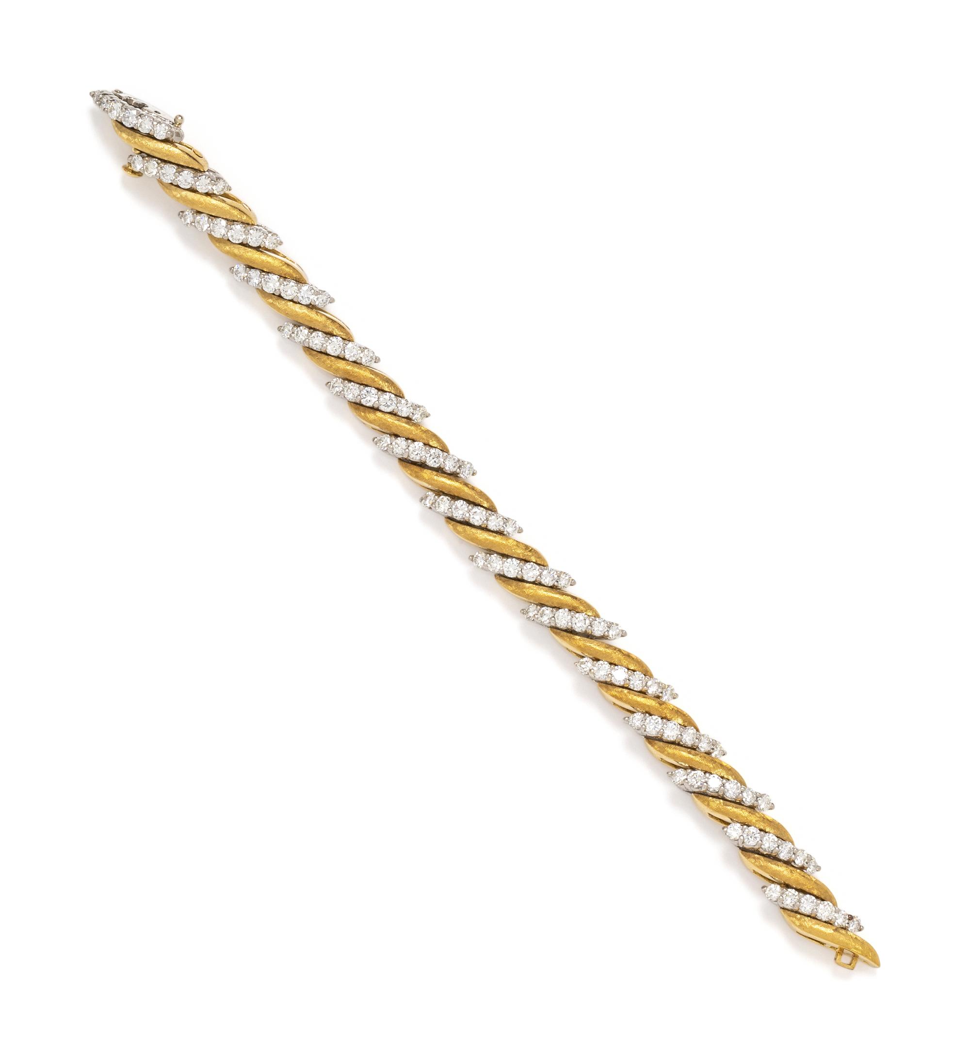 BICOLOR GOLD AND DIAMOND BRACELET