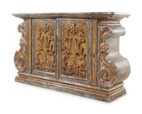 A Venetian Style Painted Console Cabinet