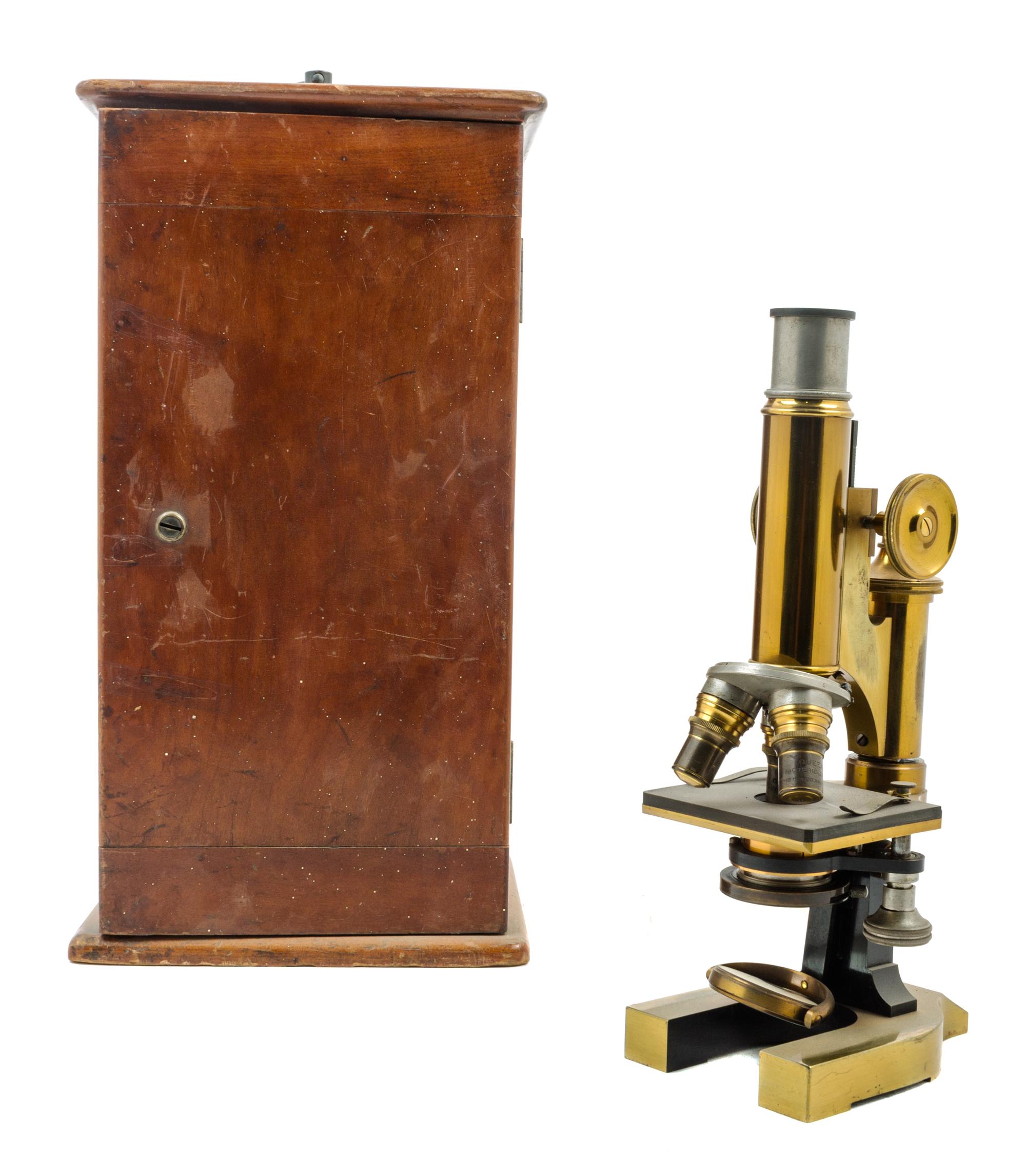 An American Brass Microscope Height 11 inches. — QUEEN & CO., PHILADELPHIA, LATE 19TH CENTURY