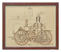 American School 19th Century, A Sketch of Fire Engine No. 1