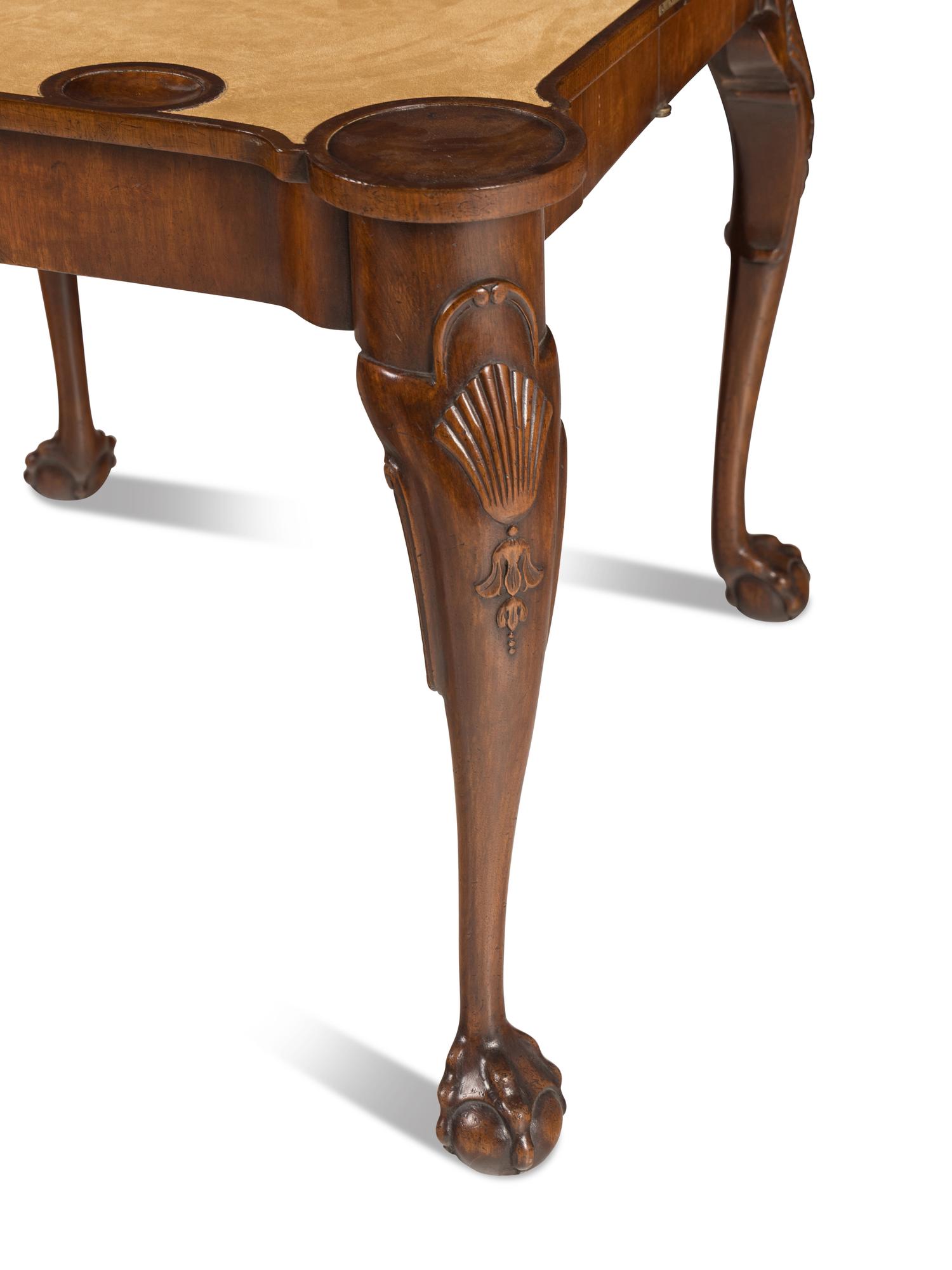 A George II Style Walnut Flip-Top Games Table
