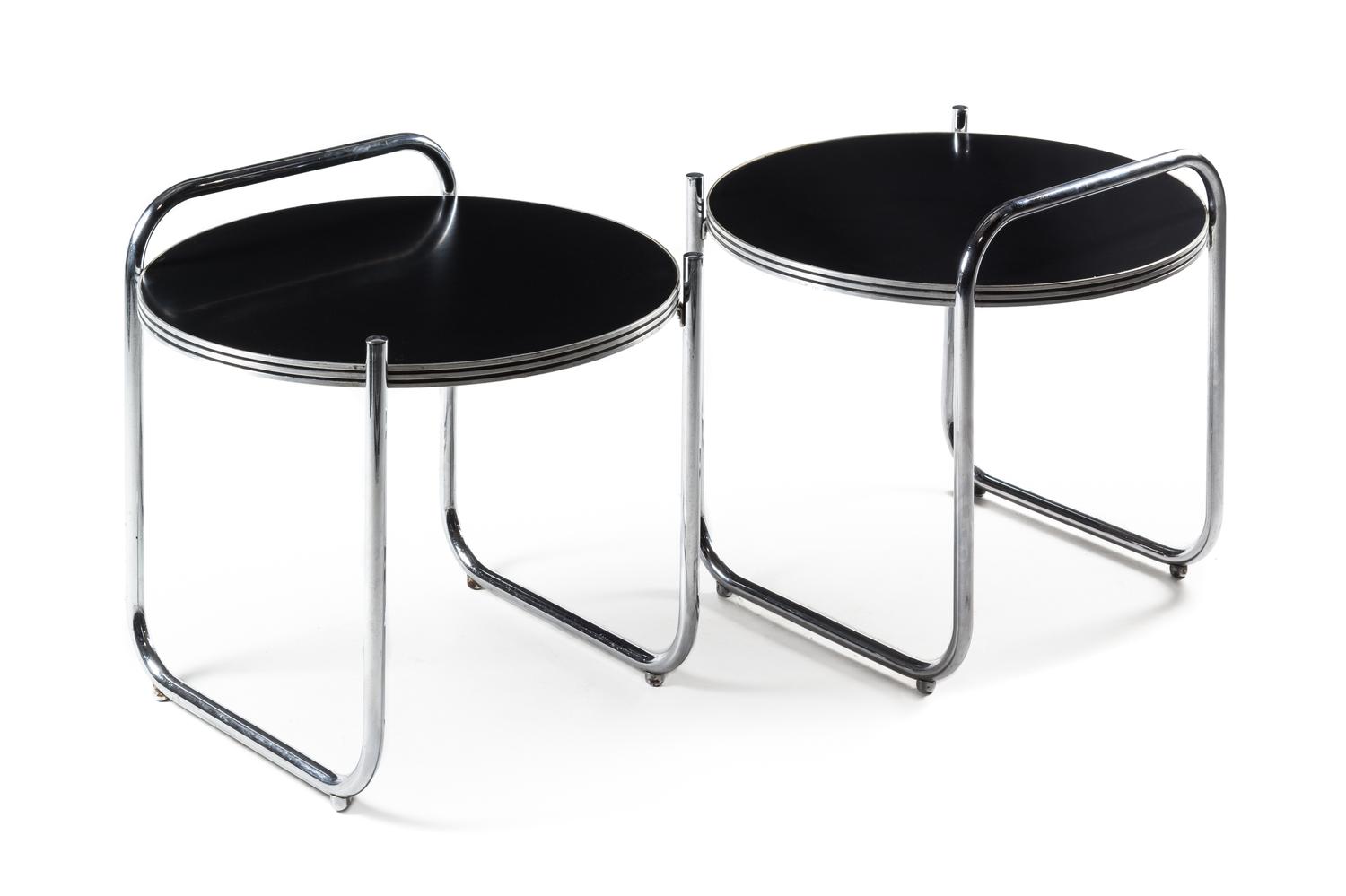 Gilbert Rohde (American 1894-1944), Troy Sunshade, USA, c.1934, a pair of side tables, model no. 13-C