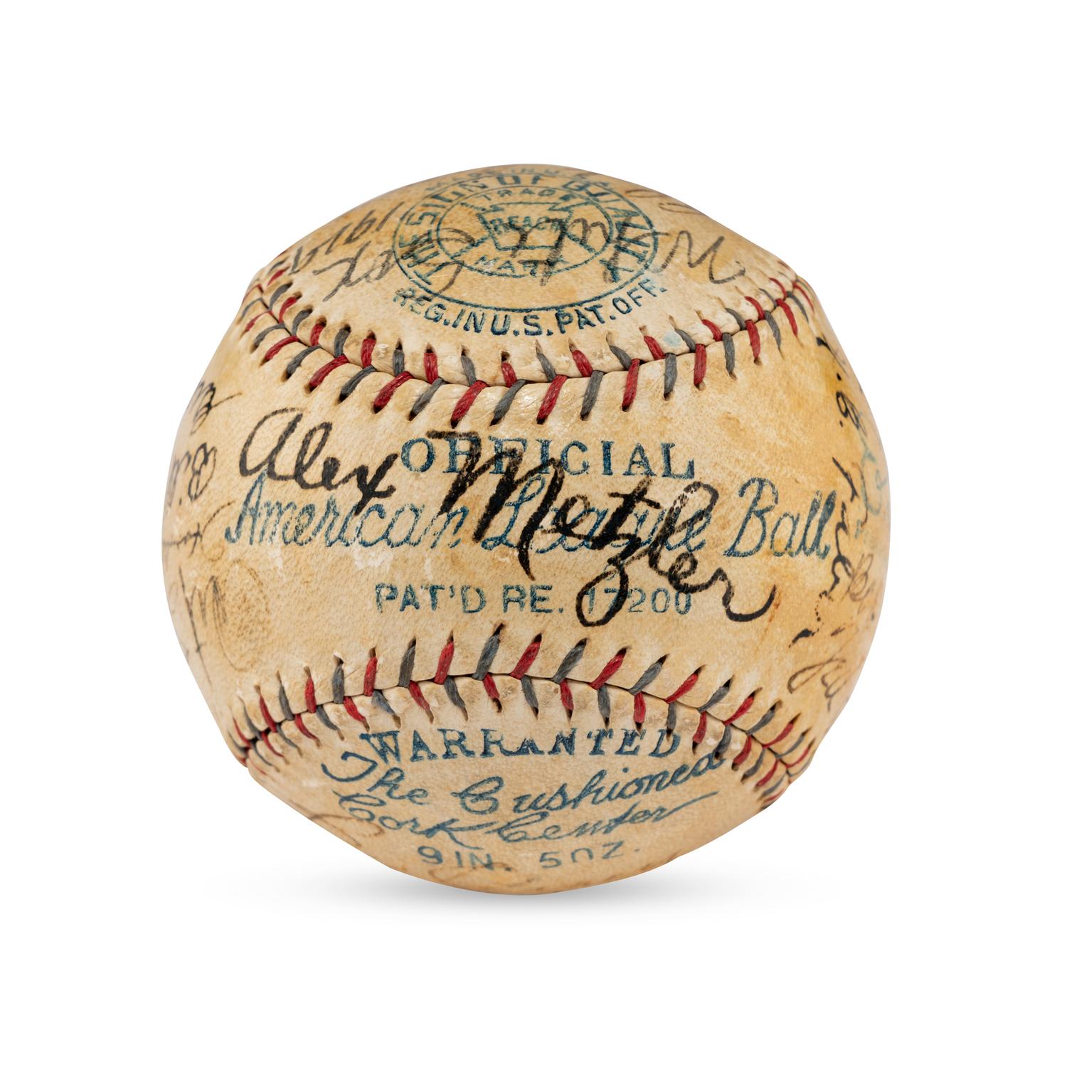 A 1929 Chicago White Sox Team Signed Autograph Baseball (Beckett Authentication Services)