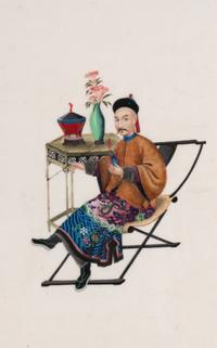 A Set of 12 Chinese Export Pith Paintings, Late 19th/Early 20th Century 清晚期 通草畫人物圖鏡框12幅