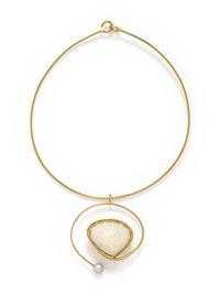 OPAL AND CULTURED PEARL PENDANT