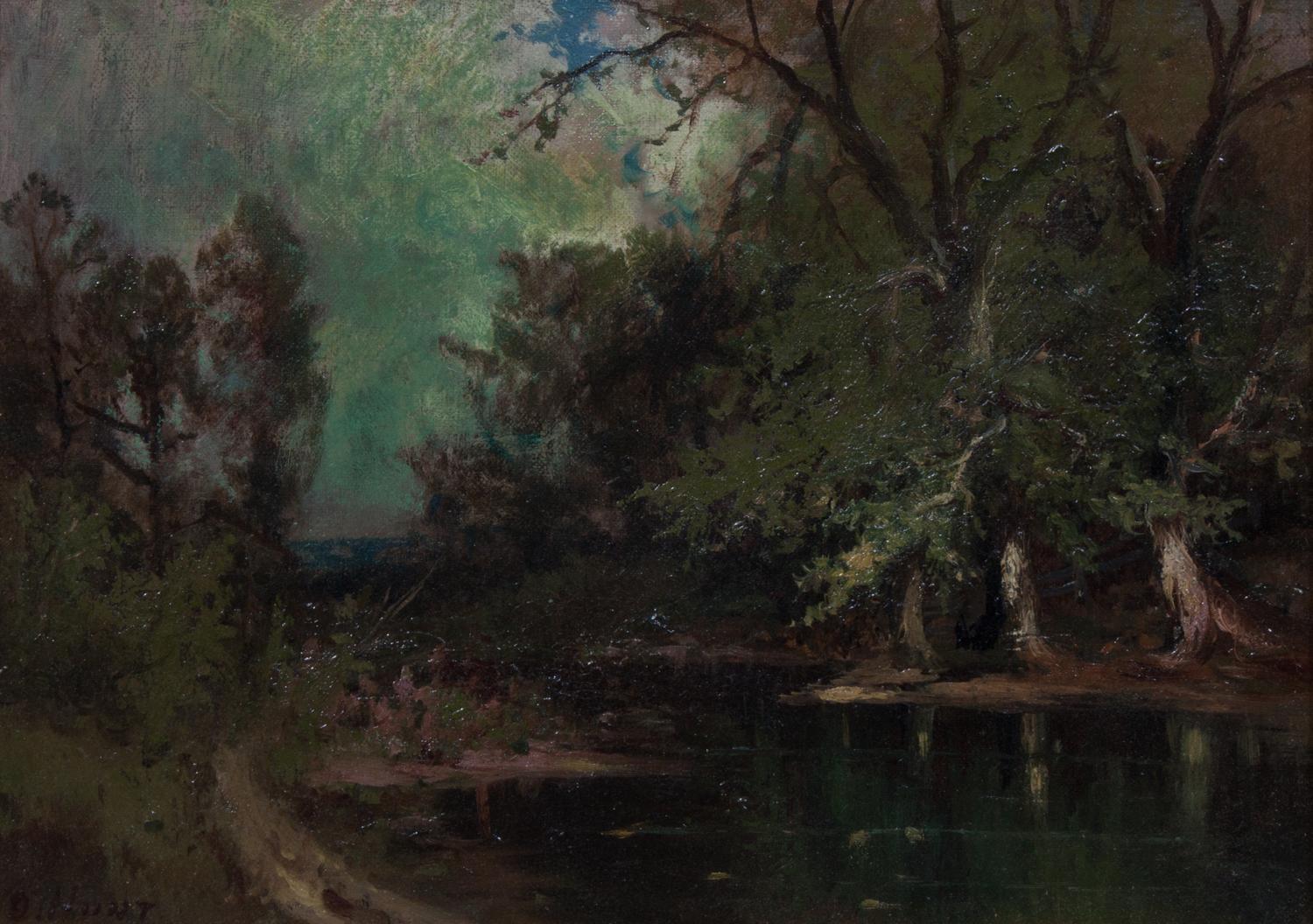 Charles Hunt, (American, 1840-1914), Landscape with Stream