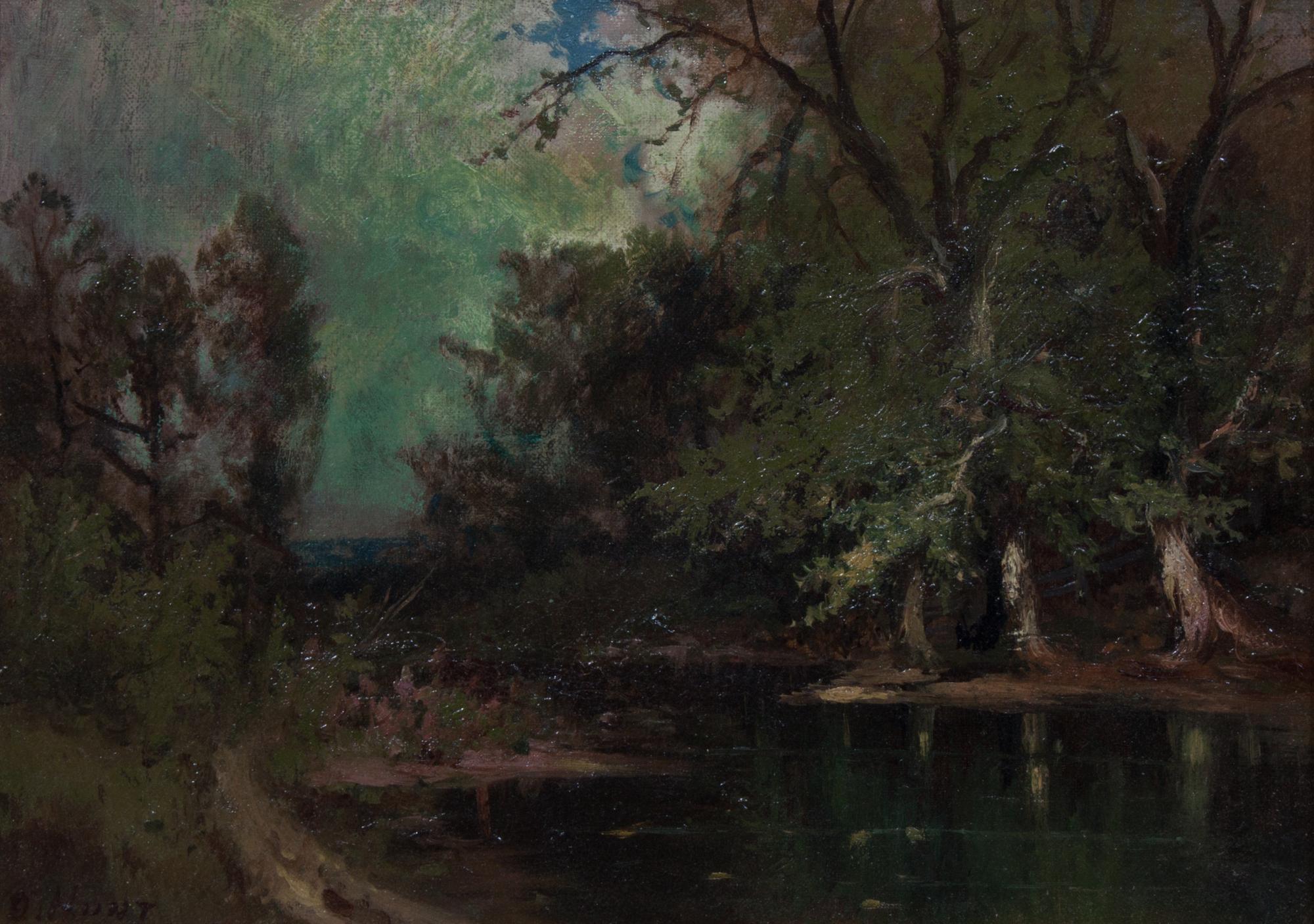 Charles Hunt, (American, 1840-1914), Landscape with Stream