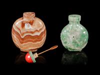 Two Chinese Hardstone Snuff Bottles