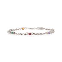 PLATINUM, DIAMOND AND MULTIGEM 'DEAREST' BRACELET