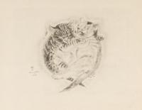 FOUJITA, TSUGOUHARA. 20 etchings from A Book of Cats. New York, 1930. One signed in pencil.