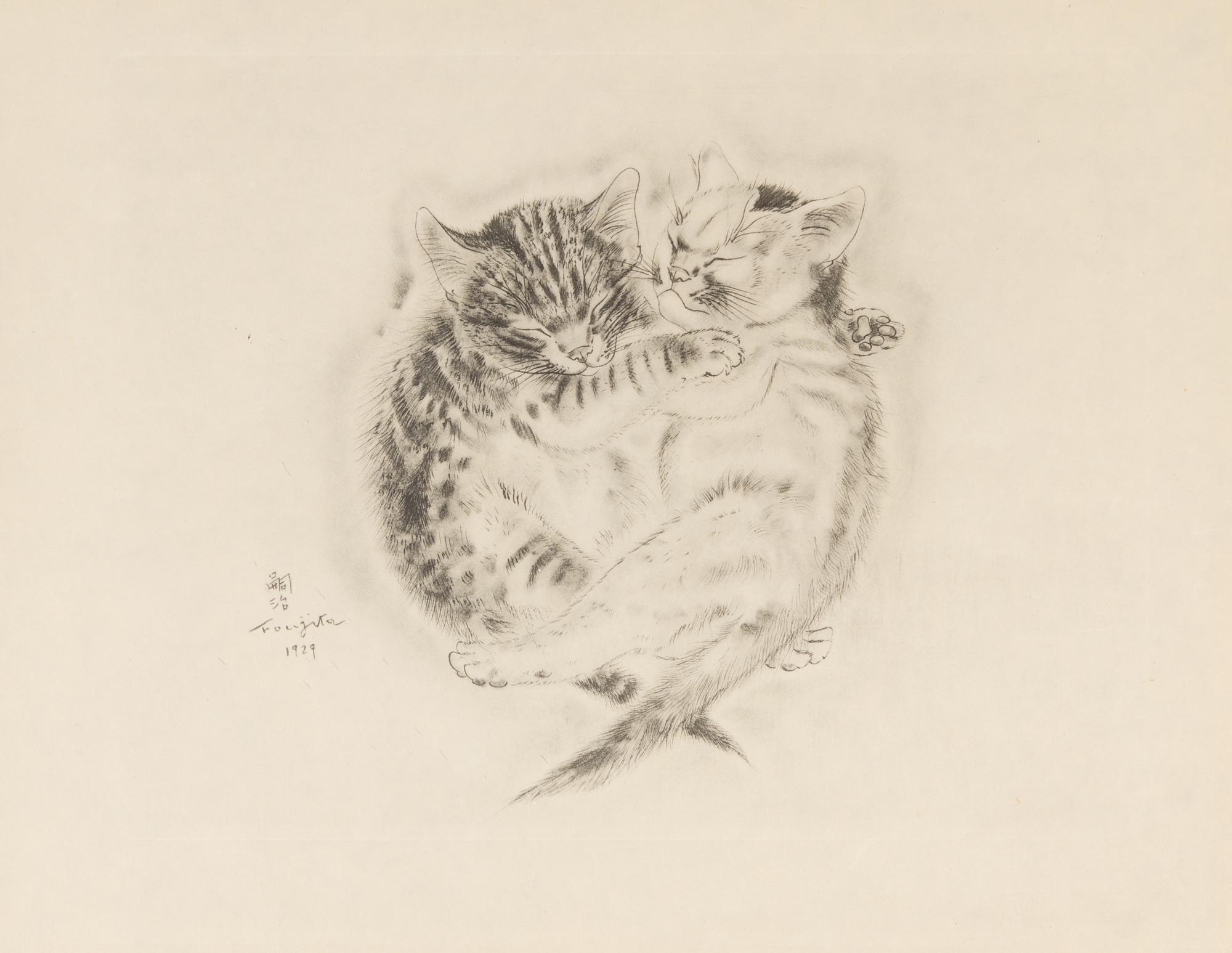 FOUJITA, TSUGOUHARA. 20 etchings from A Book of Cats. New York, 1930. One signed in pencil.